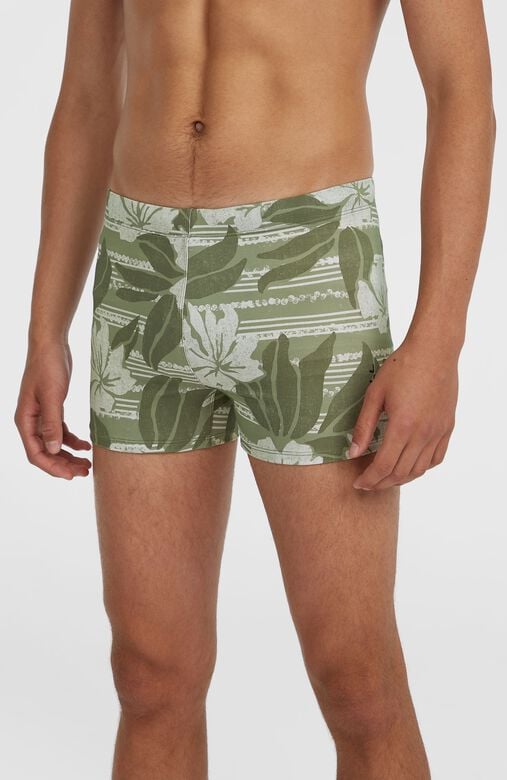 We Fashion Essentials Floral Zwemboxer Groen