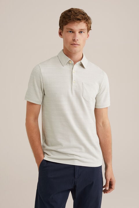 we fashion fijngebreide polo Beige