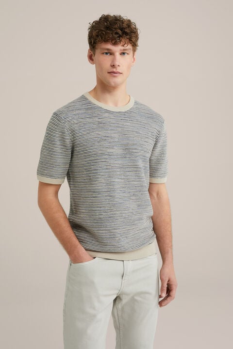 we fashion gebreid regular fit T-shirt Beige