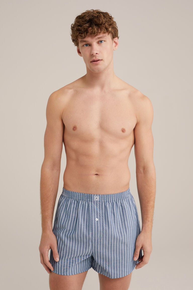 We Fashion Geweven Boxershort Blauw