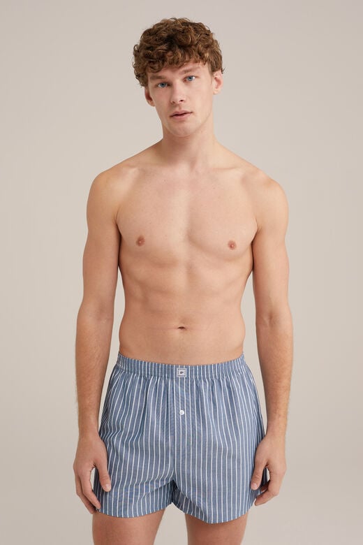 We Fashion Geweven Boxershort Blauw