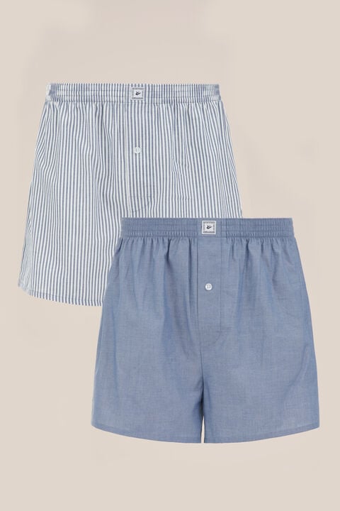 we fashion Geweven boxershort Blauw