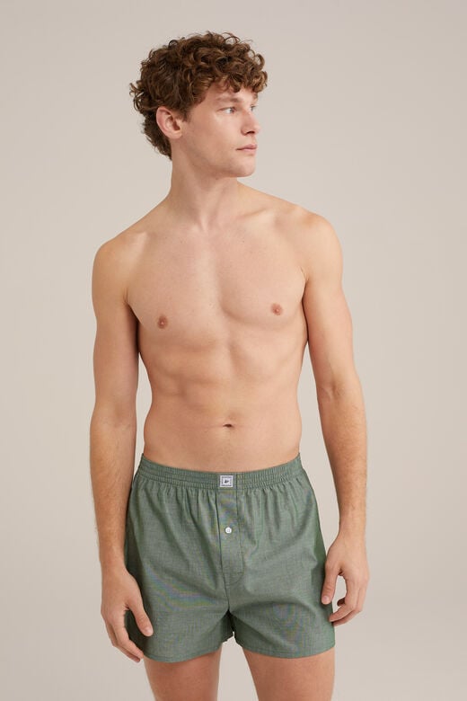 We Fashion Geweven Boxershort Legergroen