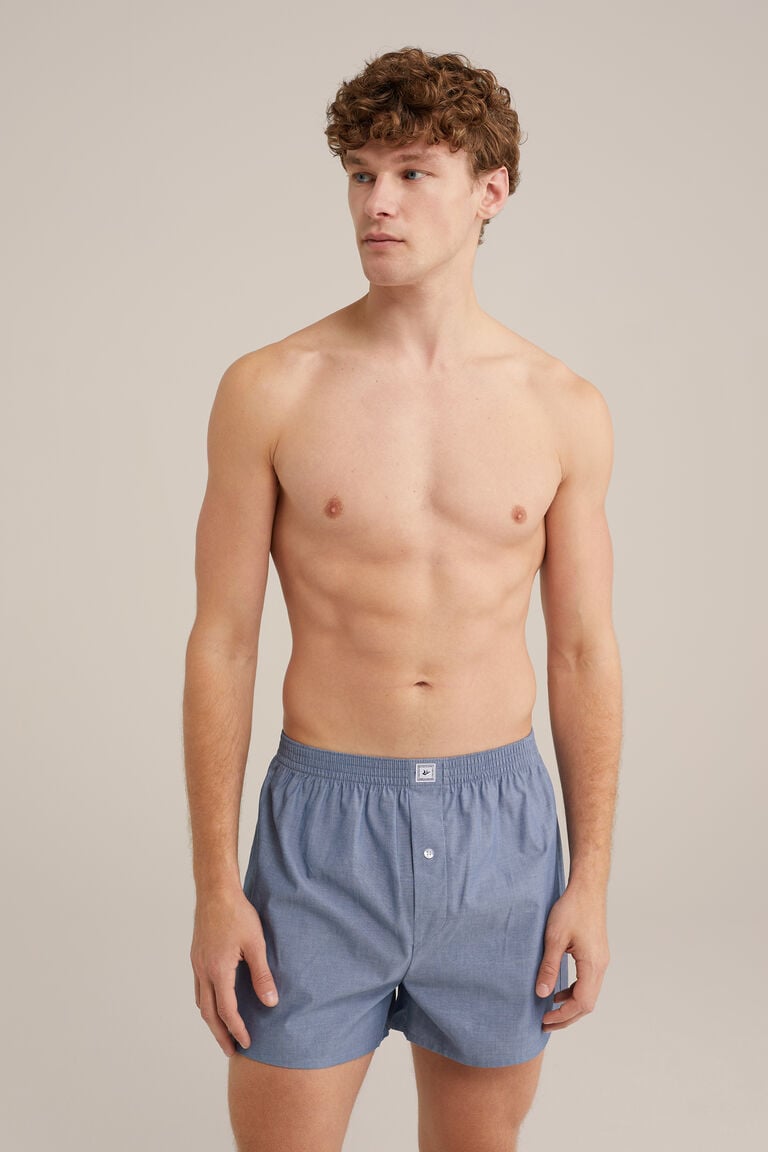 We Fashion Geweven Boxershort Lichtblauw