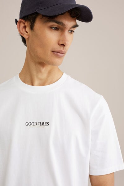 We Fashion Heavyweight Relaxed Fit T-shirt Wit