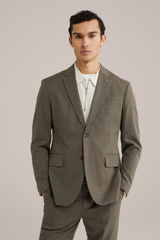We Fashion Herren-Slim-Fit-Blazer Braun