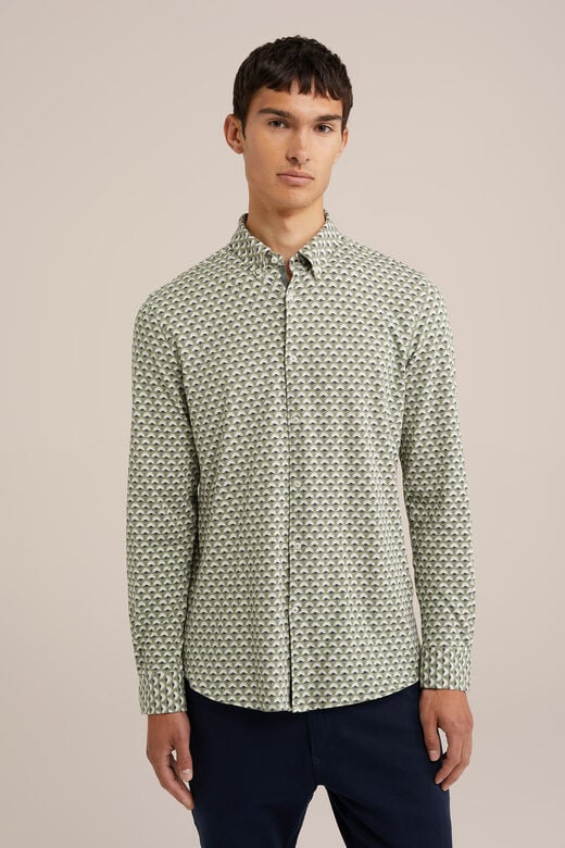We Fashion Jersey Overhemd Met Dessin Groen