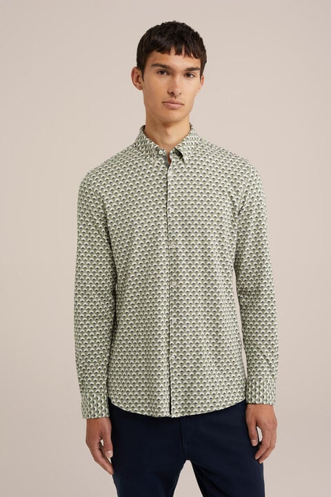 we fashion jersey overhemd met dessin Groen