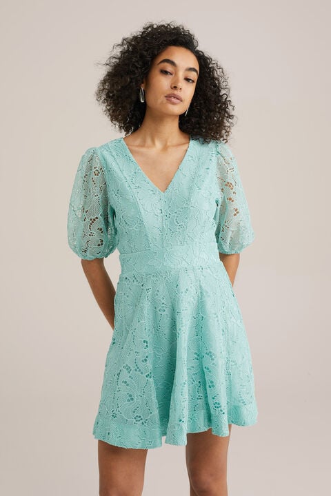 we fashion Jurk van kant Pastelblauw