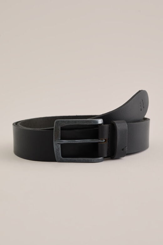 We Fashion Leren Riem Zwart