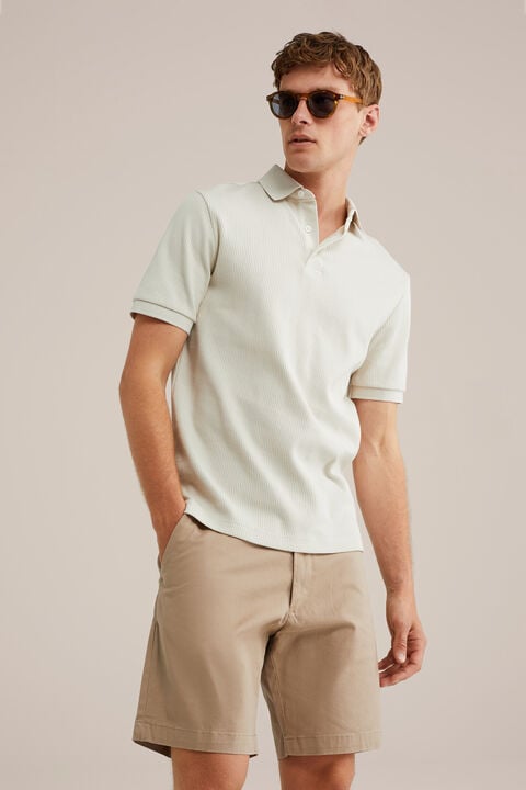 we fashion loose fit chino short met stretch Beige