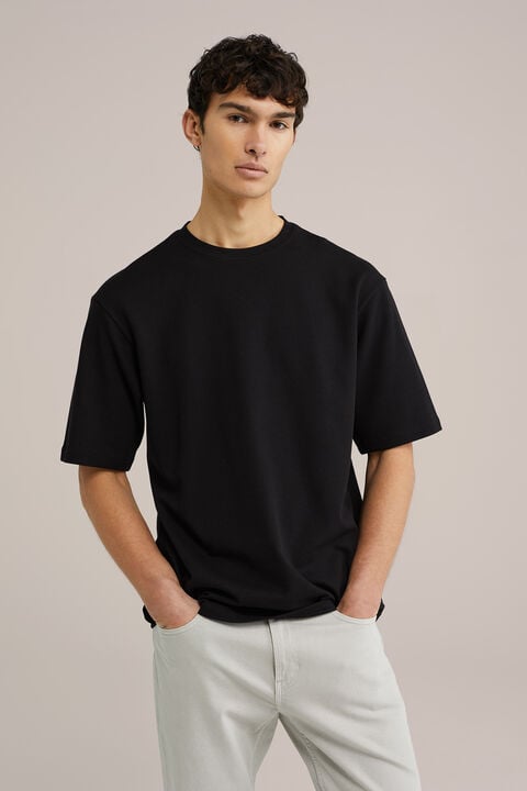 we fashion Loose fit T-shirt Zwart