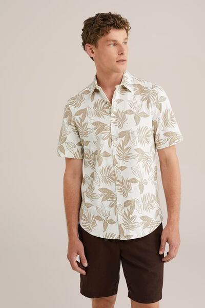 We Fashion Overhemd Met Dessin Beige