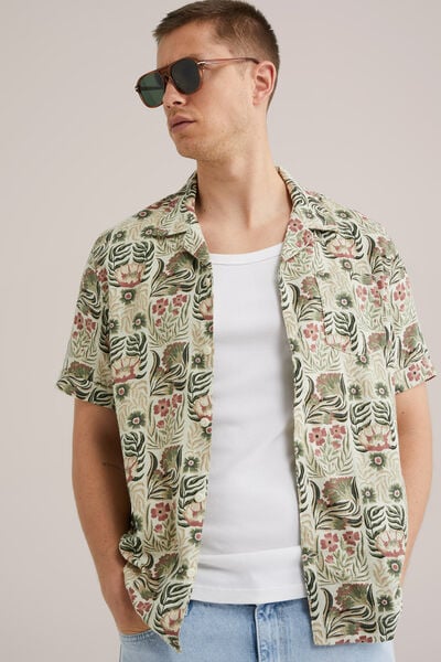 We Fashion Overhemd Met Dessin Groen