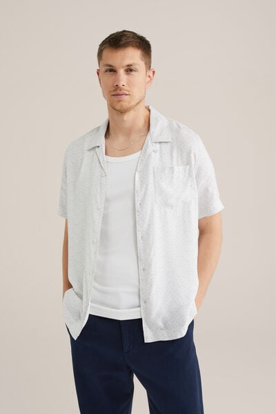 We Fashion Overhemd Met Dessin Lichtgrijs