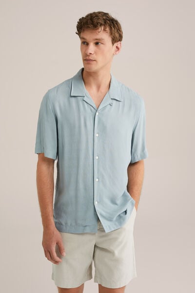 We Fashion Overhemd Met Structuur IJsblauw