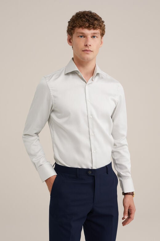 We Fashion Overhemd Met Structuur Lichtgroen