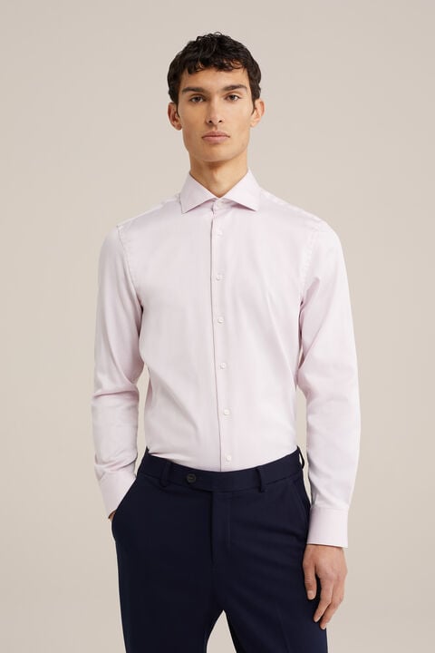 we fashion Overhemd met structuur Lichtroze