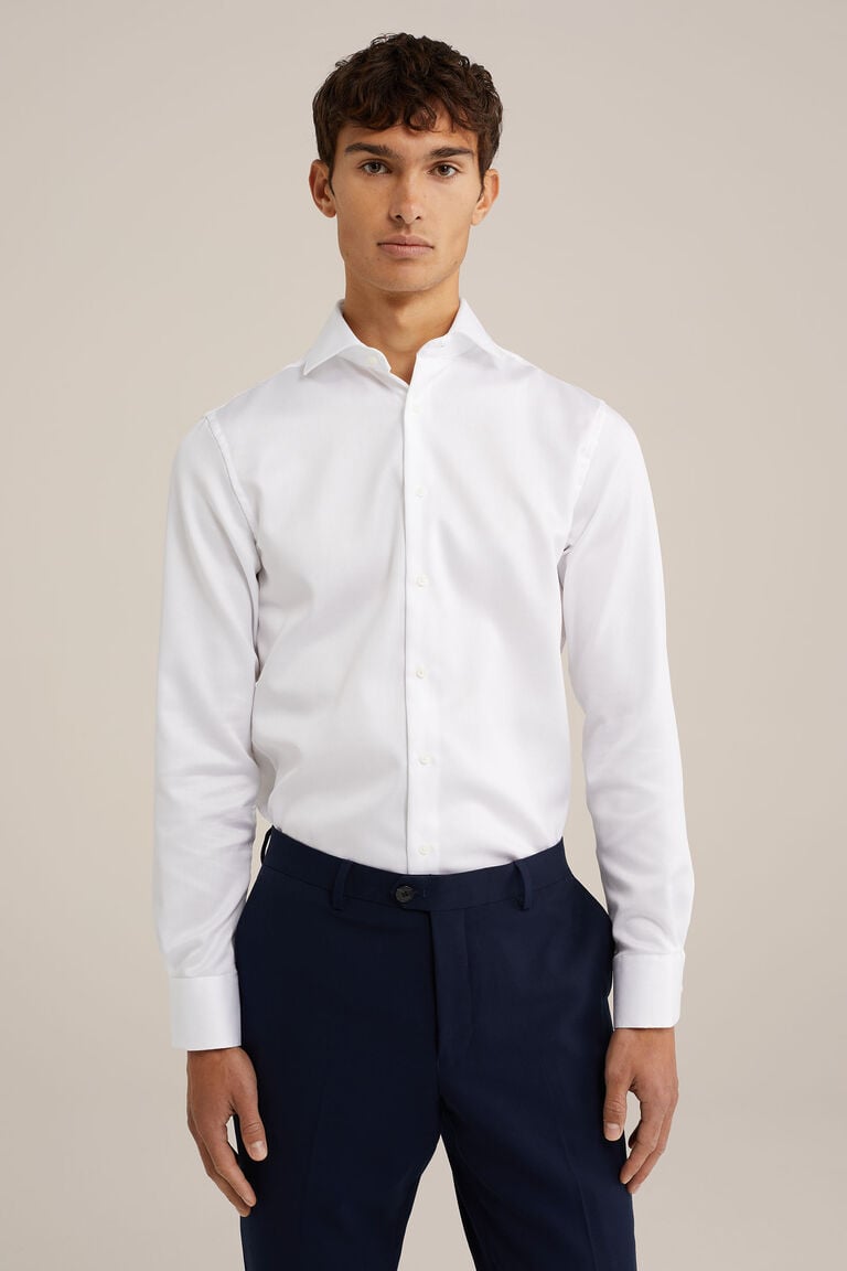 We Fashion Overhemd Met Structuur Wit