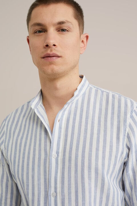 we fashion overhemd van linnenmix Blauw