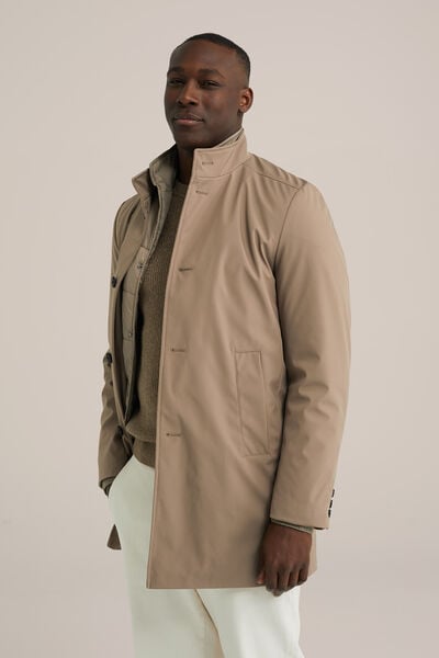 We Fashion Overjas Met Uitneembare Inzet Beige