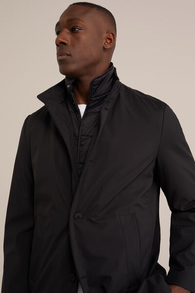 We Fashion Overjas Met Uitneembare Inzet Zwart