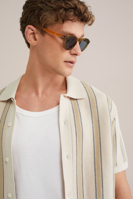 We Fashion Overshirt Met Dessin Beige