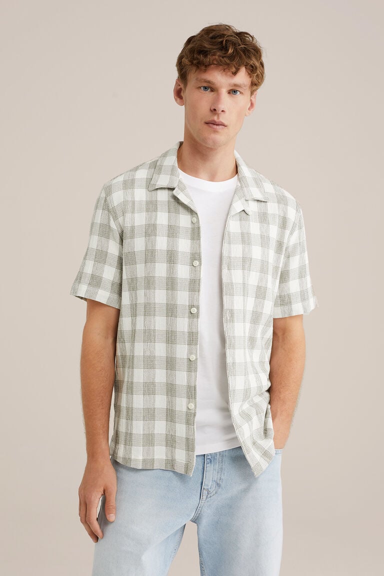 We Fashion Overshirt Met Structuur Groen