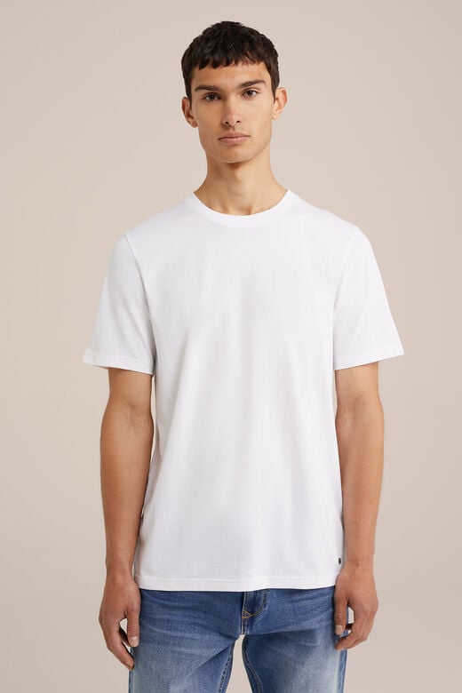 We Fashion Pima Katoenen T-shirt Wit