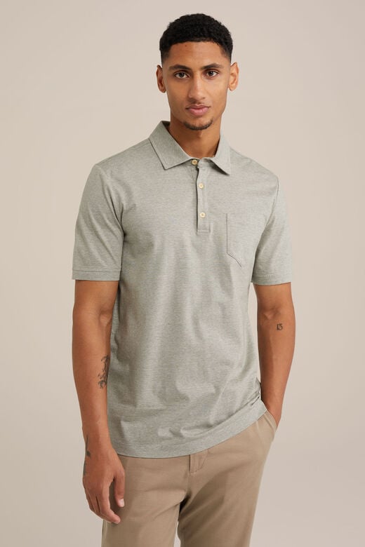 We Fashion Polo Gemêleerd Groen