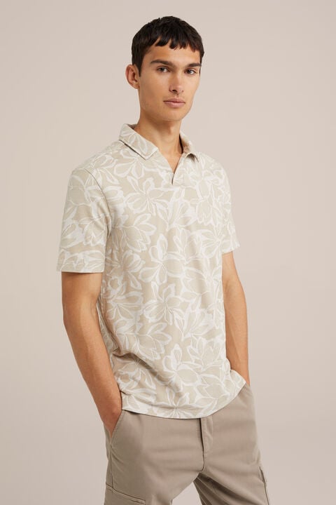 we fashion polo met dessin Beige