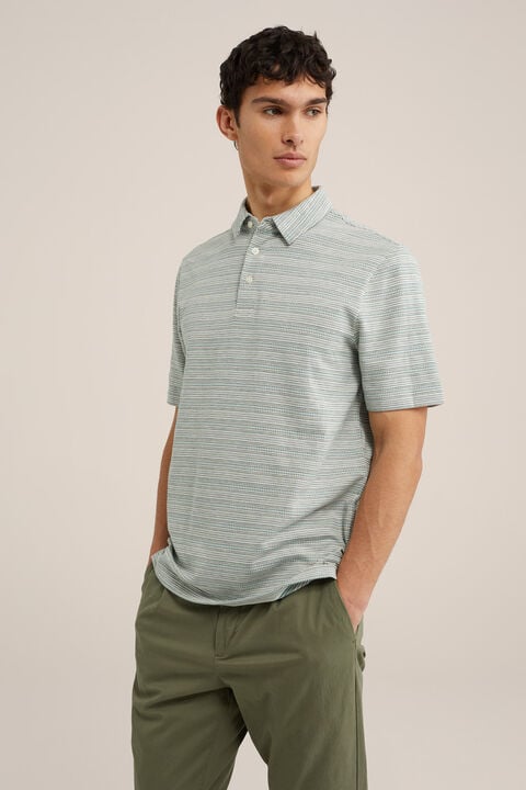 we fashion polo met dessin Gebroken wit