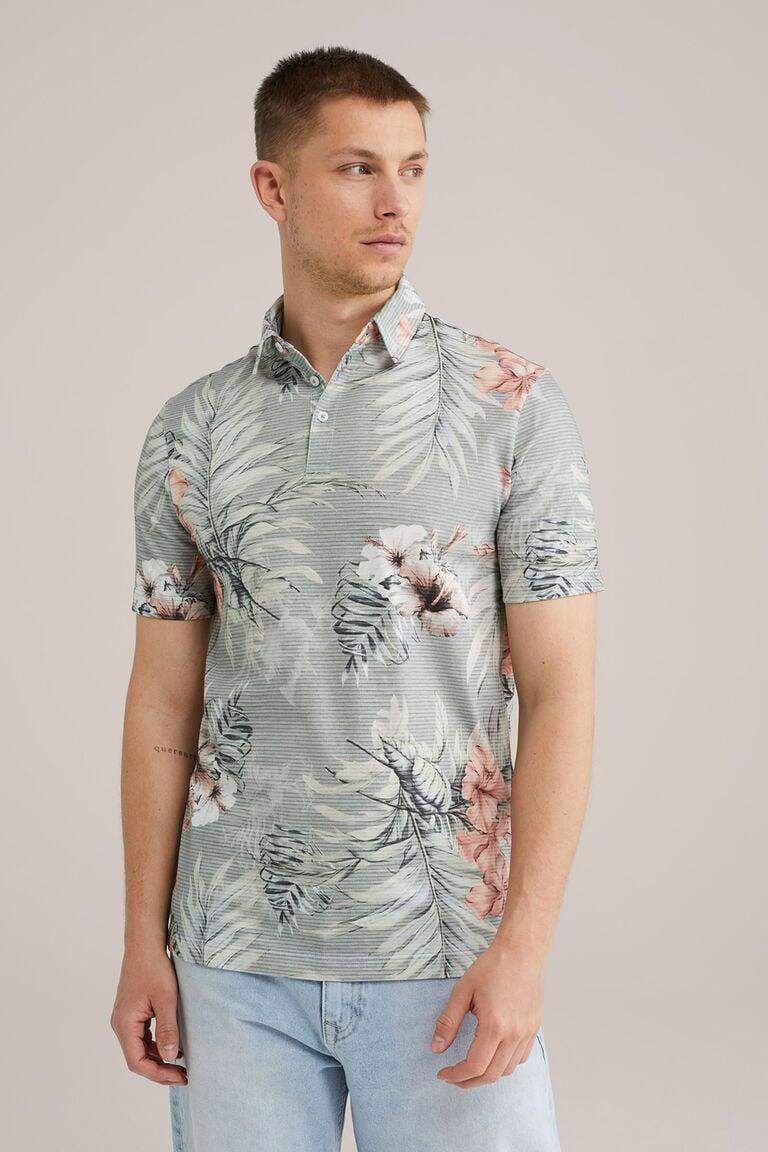 We Fashion Polo Met Dessin IJsblauw