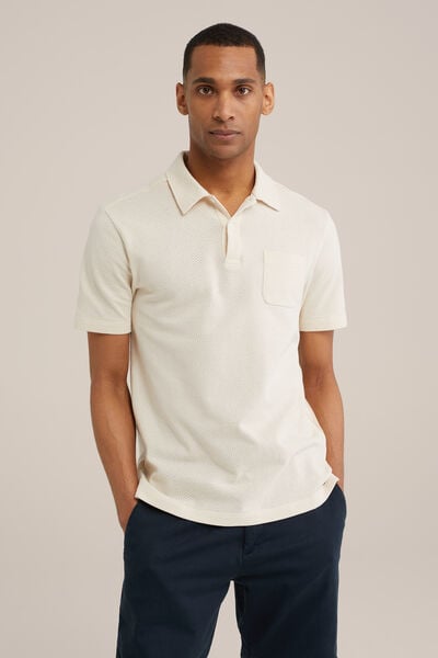 We Fashion Polo Met Structuur Beige