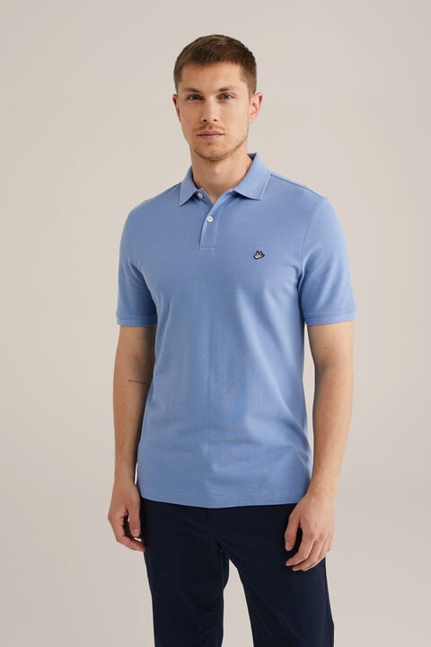 we fashion polo met structuur Lavendel