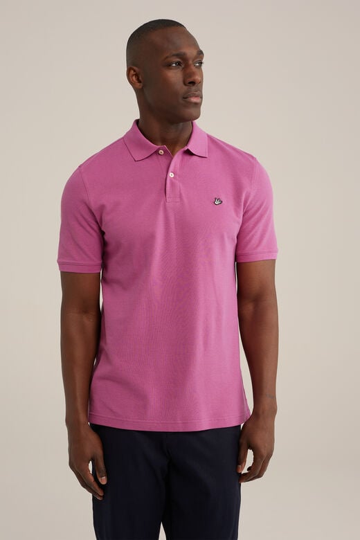 We Fashion Polo Met Structuur Roze