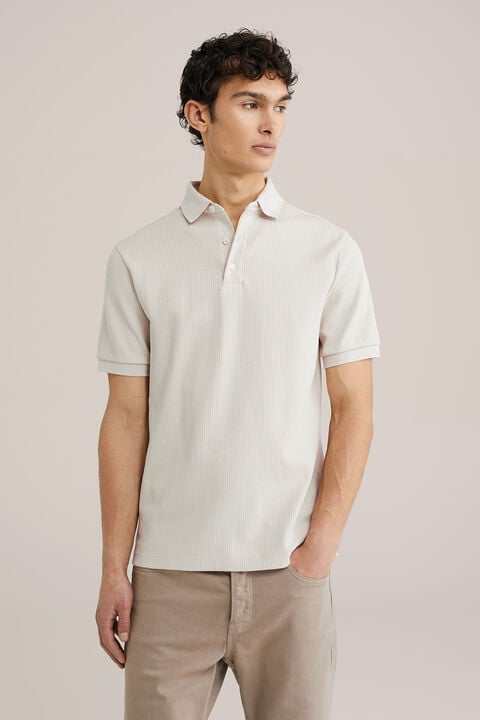 we fashion polo van ribstof Beige