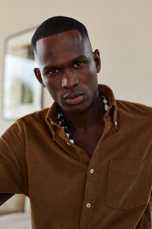 We Fashion Premium Corduroy Overhemd Bruin