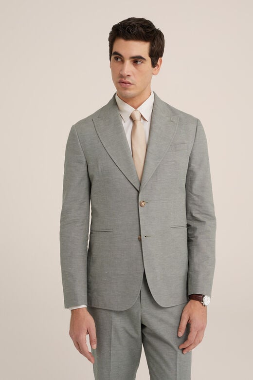 We Fashion Premium Linnenmix Blazer Lichtgroen