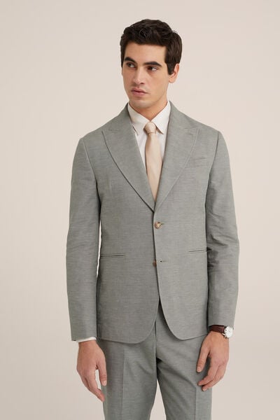 We Fashion Premium Linnenmix Blazer Lichtgroen