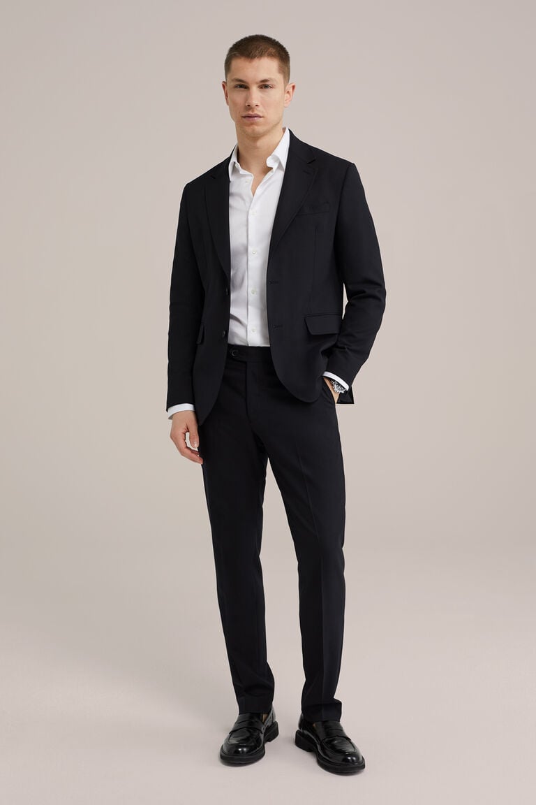 We Fashion Premium Pantalon Van Wolmix Zwart