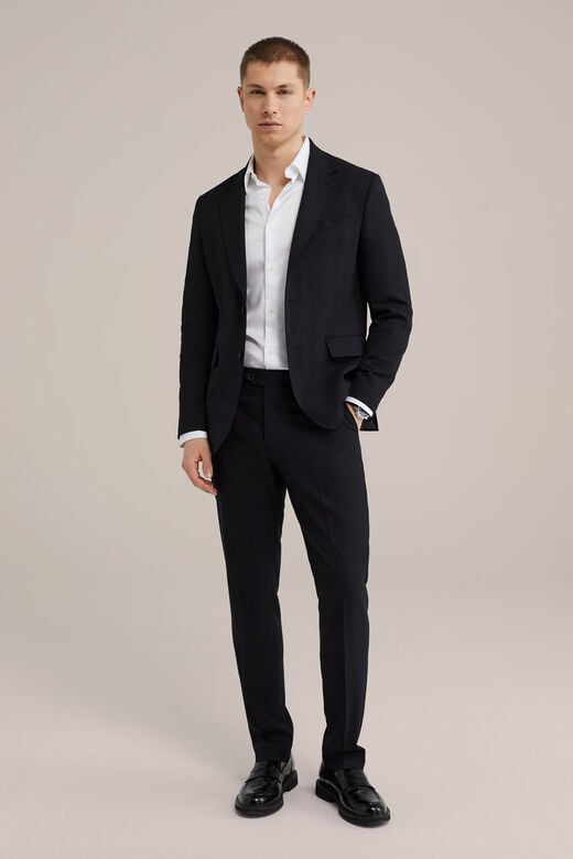 We Fashion Premium Pantalon Van Wolmix Zwart