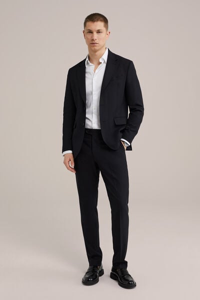 We Fashion Premium Pantalon Van Wolmix Zwart