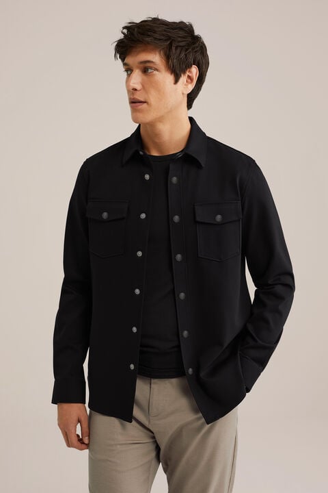 we fashion Premium regular fit overshirt Zwart