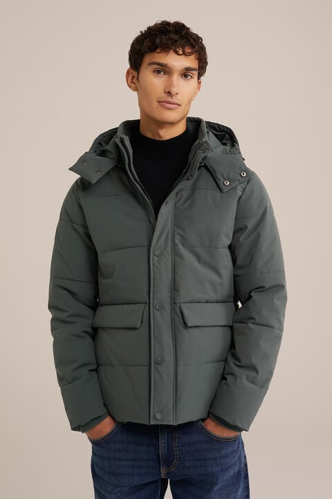 we fashion pufferjacket Grijsgroen