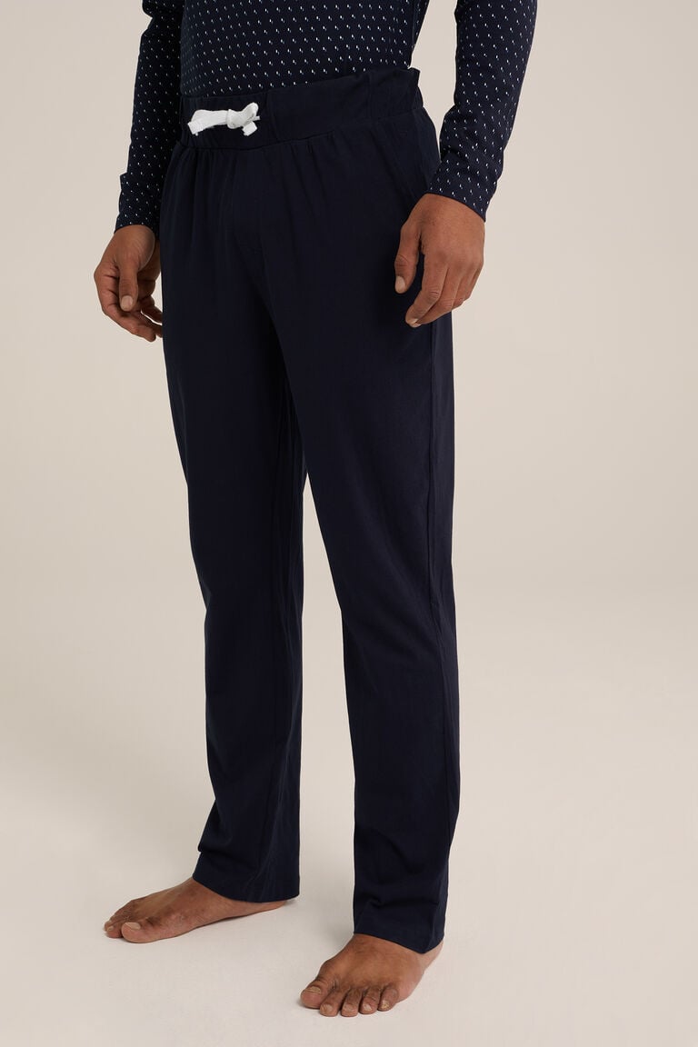 We Fashion Pyjamabroek Donkerblauw