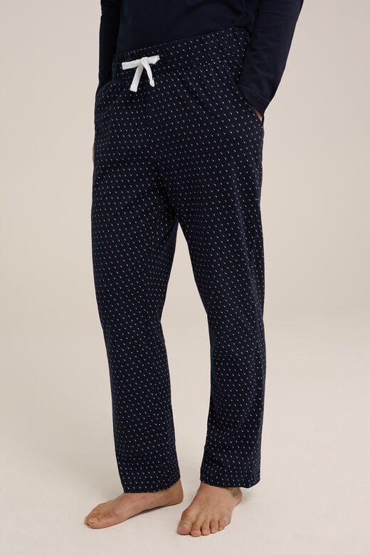 We Fashion Pyjamabroek Met Dessin Donkerblauw