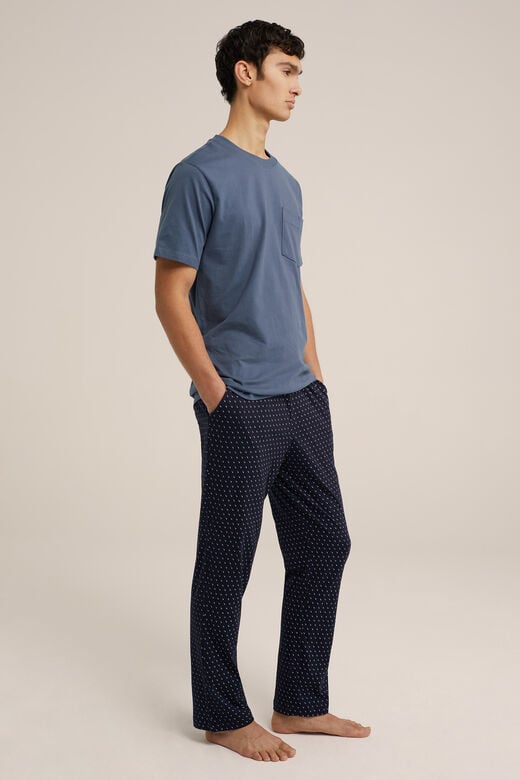 We Fashion Pyjamashirt Blauw