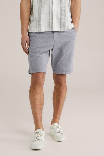 We Fashion Regular Fit Chinoshort Donkerblauw