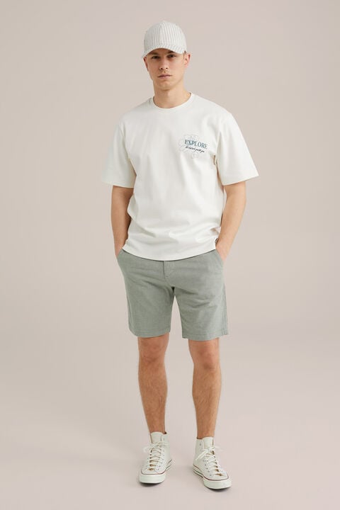 we fashion regular fit chinoshort Lichtgroen